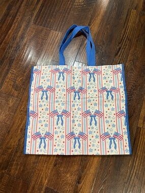 Patriotic Reusable Tote Bag - Red, White & Blue- Homegoods
